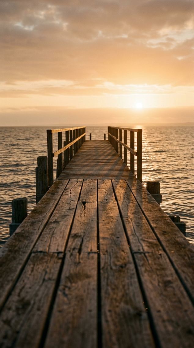 Golden-Hour Pier — empty Raindance AI scene