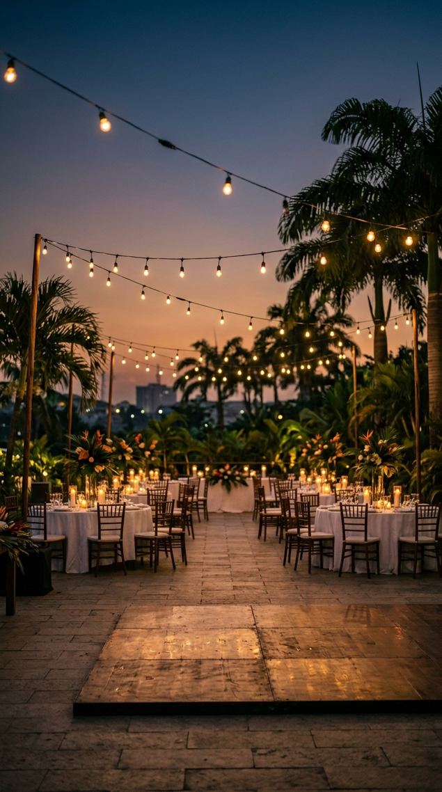 Reception Lights — empty Raindance AI scene